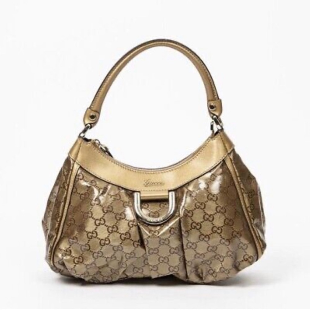 Authentic Gucci D-Ring Gold Hobo Bag - Picture 1 of 9